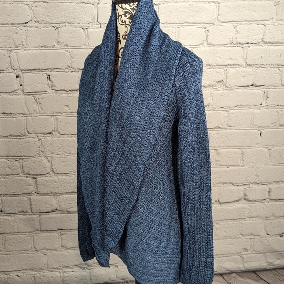 Vertical Design women's long sleeve stretch knit open front cardigan sz xl bb19 - Picture 8 of 9